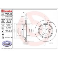 09.7727.11 BREMBO Гальмівний диск