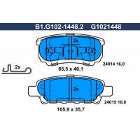 B1.G102-1448.2 GALFER Комплект гальмівних колодок дисковий гальм