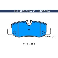 B1.G120-1357.2 GALFER Комплект гальмівних колодок дисковий гальм