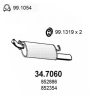 34.7060 ASSO Глушник вихлопних газів кінцевий