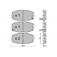 BPHY-1003 AISIN Комплект гальмівних колодок дисковий гальм
