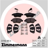 23706.180.3 ZIMMERMANN Комплект гальмівних колодок дисковий гальм