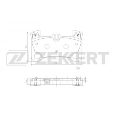 BS-2943 ZEKKERT Комплект гальмівних колодок дисковий гальм