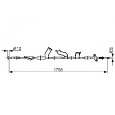 1 987 482 788 BOSCH Тросик, cтояночный тормоз