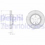 BG4092C DELPHI Гальмівний диск