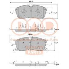 704-10051 IAP QUALITY PARTS Комплект гальмівних колодок дисковий гальм