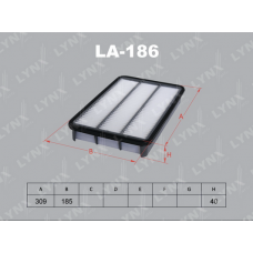 LA-186 LYNXauto Повітряний фільтр