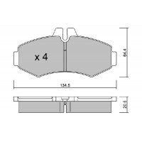 BPMB-1011 AISIN Комплект гальмівних колодок дисковий гальм