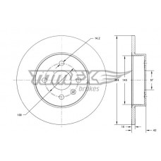TX 72-08 TOMEX Brakes Гальмівний диск