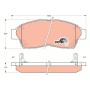 GDB1143 TRW Комплект гальмівних колодок дисковий гальм