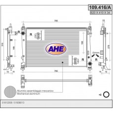 109.416/A AHE Радіатор охолодження двигуна