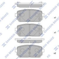 SP1197 Hi-Q Комплект гальмівних колодок дисковий гальм