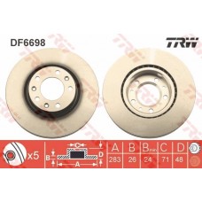 DF6698 TRW Гальмівний диск