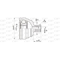 CVJ5121.10 OPEN PARTS Шарнирный комплект, Привідний вал