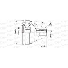 CVJ5121.10 OPEN PARTS Шарнирный комплект, Привідний вал