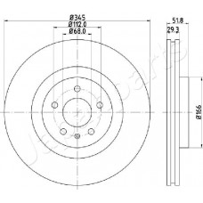 DI-0918 JAPANPARTS Гальмівний диск