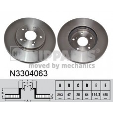 N3304063 NIPPARTS Гальмівний диск