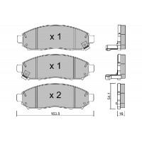 BPNI-1007 AISIN Комплект гальмівних колодок дисковий гальм