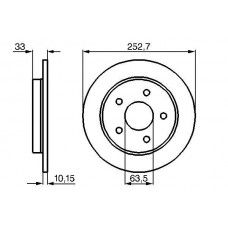 0 986 478 196 BOSCH Гальмівний диск