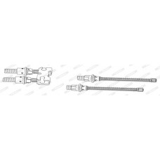 FHB433103 FERODO Тросик, cтояночный тормоз
