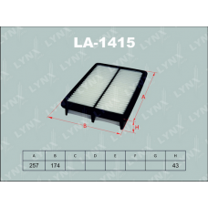 LA-1415 LYNXauto Повітряний фільтр