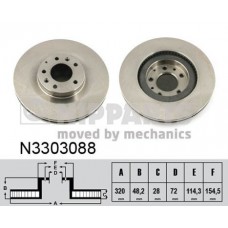 N3303088 NIPPARTS Гальмівний диск