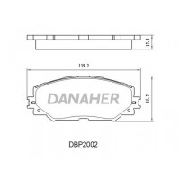 DBP2002 DANAHER Комплект гальмівних колодок дисковий гальм