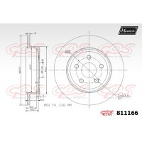 811166 MAXTECH Гальмівний диск