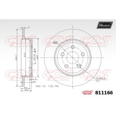 811166 MAXTECH Гальмівний диск