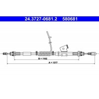 24.3727-0681.2 ATE Тросик, cтояночный тормоз