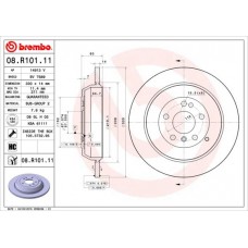 08.R101.11 BREMBO Гальмівний диск