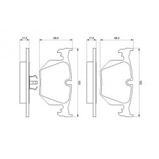 0 986 424 185 BOSCH КомплеК т гальмівних колодок, дискове гальмо