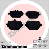 22602.175.1 ZIMMERMANN Комплект гальмівних колодок дисковий гальм