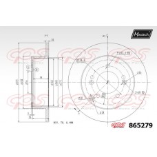 865279 MAXTECH Гальмівний диск