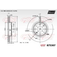 875307 MAXTECH Гальмівний диск