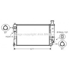 PEA2125 AVA QUALITY COOLING Радіатор охолодження двигуна