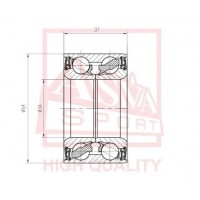DAC34640037 ASVA Підшипник ступиці колеса