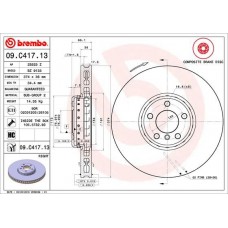 09.C417.13 BREMBO Гальмівний диск