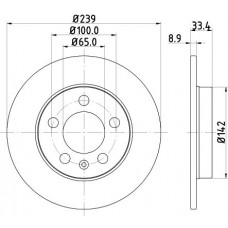 8DD 355 107-461 HELLA Гальмівний диск