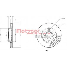 6110586 METZGER Гальмівний диск