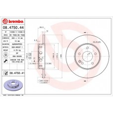 08.4750.41 BREMBO Гальмівний диск