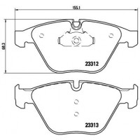 P 06 054X BREMBO Комплект гальмівних колодок дисковий гальм