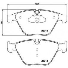 P 06 054X BREMBO Комплект гальмівних колодок дисковий гальм