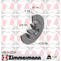 470.2422.00 ZIMMERMANN Гальмівний диск