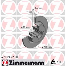 470.2422.00 ZIMMERMANN Гальмівний диск