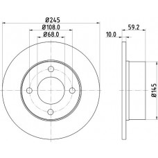 8DD 355 100-601 HELLA Гальмівний диск