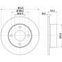 8DD 355 100-601 HELLA PAGID Гальмівний диск