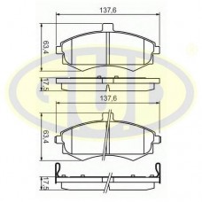 GBP880183 G.U.D. КомплеК т гальмівних колодок, дискове гальмо