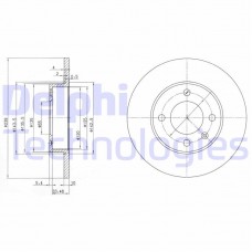 BG2117 DELPHI Гальмівний диск