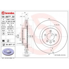 09.8877.30 BREMBO Гальмівний диск